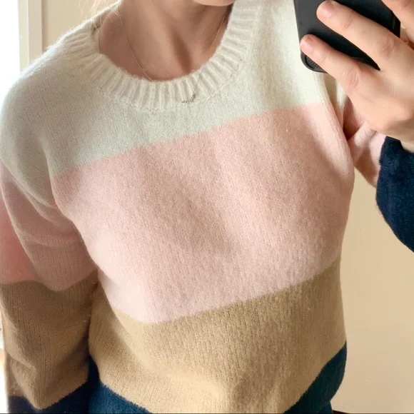 HP | kelsey colorblock balloon sleeve sweater | - Picture 6 of 7